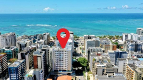 EDF PROMENADE - Apartamento com 2 quartos climatizados a 150m da beira-mar de ponta verde - Piscina, Academia, Sauna, Lavanderia, Home Cine, Churrasqueira, Salão de Jogos, Área Kids